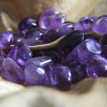 Load image into Gallery viewer, Amethyst crystal purple tumbled pocket stone 

