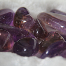 Load image into Gallery viewer, Ametrine amethyst citrine combination tumbled pocket crystal
