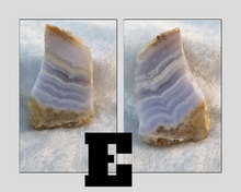 Load image into Gallery viewer, Blue lace agate crystal slab. Natural raw crystal. 
