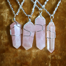 Load image into Gallery viewer, Rose Quartz - Polished Point Necklace
