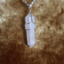 Load image into Gallery viewer, Rose Quartz - Polished Point Necklace
