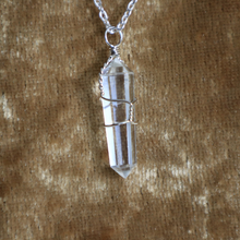 Load image into Gallery viewer, Clear quartz crystal pendant necklace
